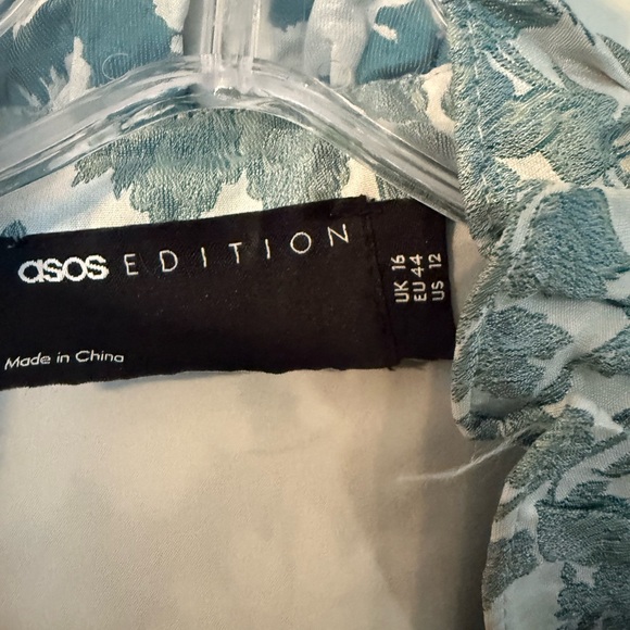 Elegant Floral Blue Dress - Picture 6 of 6